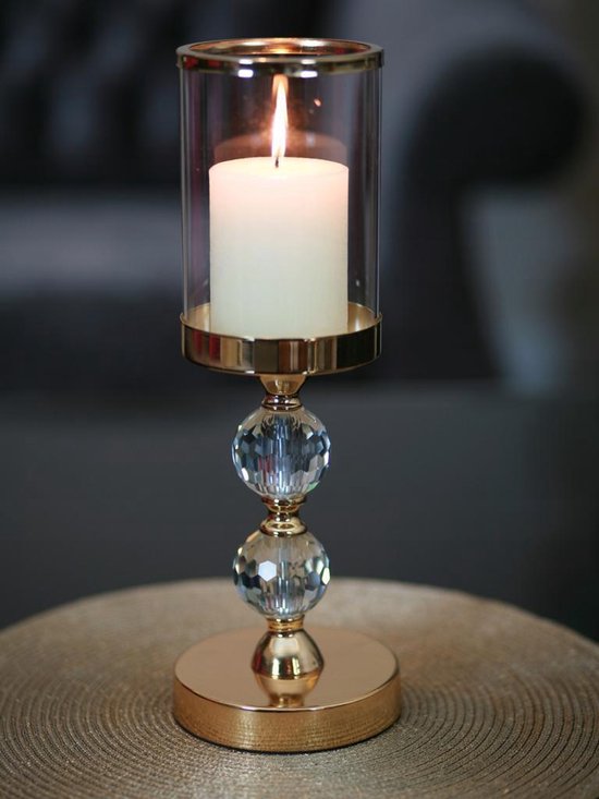 Melbourne hoe vaak Bereiken Luxe Kaarsen Kandelaar Met Kristal 35 CM Woondecoratie ( mandee.nl ) |  bol.com