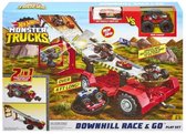 Hot Wheels Monster Truck - Mobile Downhill Play Set - Rood