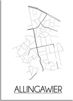 DesignClaud Allingawier Plattegrond poster - A2 + fotolijst zwart (42x59,4cm)