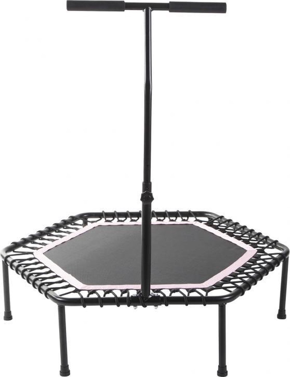 Gorilla Sports Fitness Trampoline - Roze - ø 100 cm - Met verstelbaar handvat