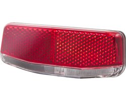 Spanninga Compact LED achterlicht - 500m zichtbaarheid - dynamo aangedreven - verstelbare montage - 86x37x20mm - rood