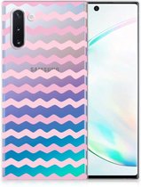 Geschikt voor Samsung Galaxy Note 10 TPU bumper Waves Roze