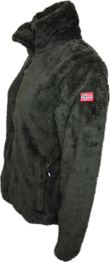 Nord Berg Ebba teddy fleece vest dames donker groen " | bol