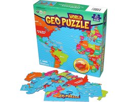 GEOToys GeoPuzzel Wereld - 68 puzzelstukjes - Engels