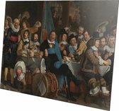 Schuttersmaaltijd ter viering van de Vrede van Munster | Bartholomeus van der Helst | Aluminium | Schilderij | Wanddecoratie | 40 x 60