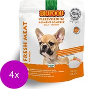 Biofood Vleesvoeding Compleet Zalm - Hondenvoer - 4 x 7x90 g