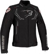 Bering Guardian Black White Red Lady Textile Motorcycle Jacket T5