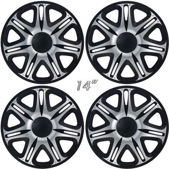4-Delige Sparco set Treviso 14-inch zwart/zilver