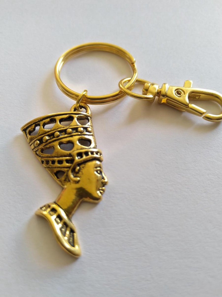 Porte-clés Brodé Nefertiti – Patch écusson Egypte Ancienne, Neuf Avec étiquettes, Fabriqué En France