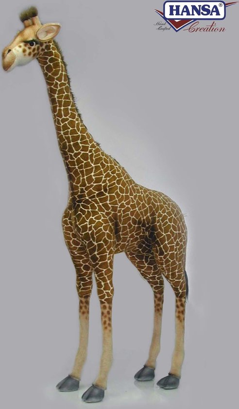 Grande girafe en peluche Hansa