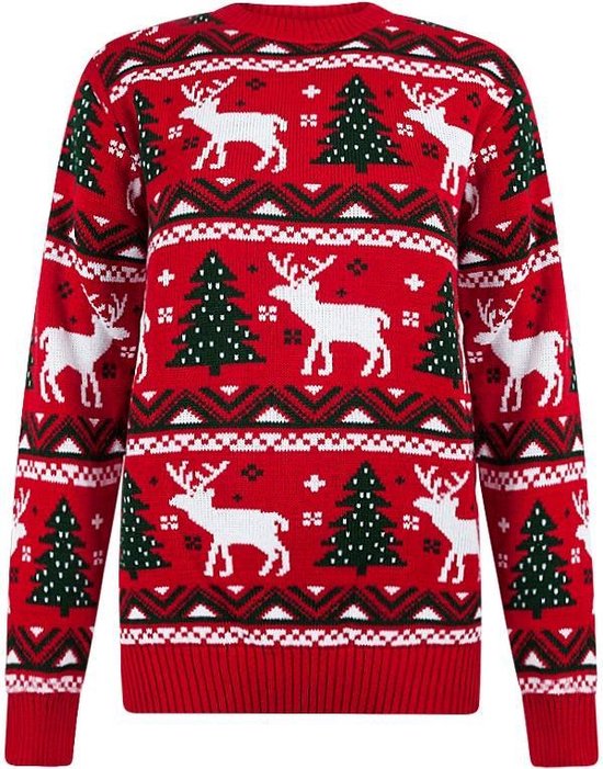 Foute Kersttrui Dames & Heren - Christmas Sweater "Gezellig Kerst Rood" - Kerst trui Mannen & Vrouwen Maat XL