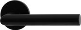 Deurkruk op rozet L-haaks model 19mm GPF610VZ rozet 53x6,5mm zwart egaal