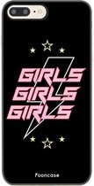 iPhone 8 Plus hoesje TPU Soft Case - Back Cover - Rebell Girls (sterretjes bliksem girls)