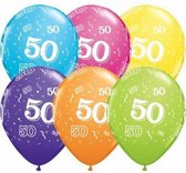 Ballonnen 50 jaar gekleurd 25 stuks