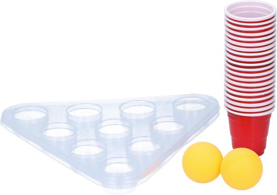 Afbeelding van het spel Drankspel - Drank Spel - Drinkspel - Beer Pong - Bierpong - De Luxe - 24-delig