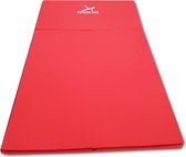 Tapis de fitness - 80x200x5 cm - pliable - rouge
