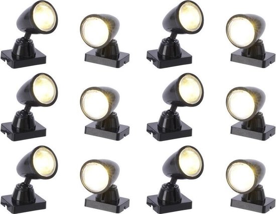Prijs Een trouwe doorgaan Kerstdorp accessoires LED spot lampen 12 stuks - Kerstdorp maken  verlichting | bol.com