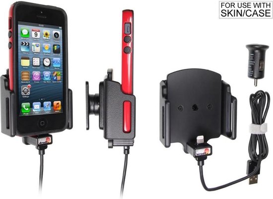 Chargeur de voiture actif Brodit / câble USB pour Apple iPhone 5 - avec  skin: B62-77mm... | bol.com