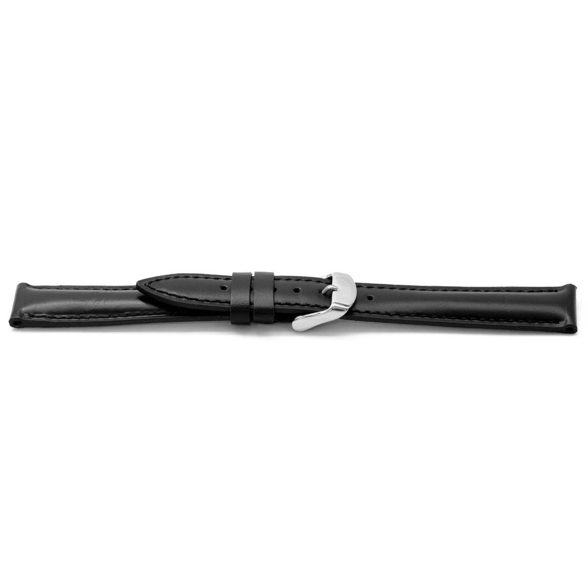 EXC Horlogeband F012 XL Leder Zwart 18mm + standaard stiksel