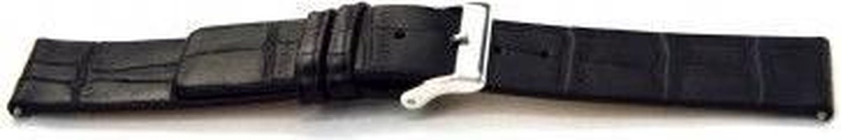 Horlogeband F145 Croco Zwart Leer 18x18 mm