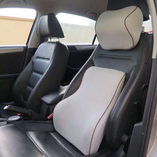 Famanu Lendenkussen Voor In De Auto, Lendensteun, Van Traagschuim Ergonomisch Lendenkussen Wasbaar Kussen Voor Auto Kantoor Reizen Marineblauw