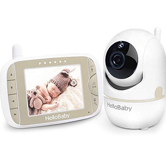 Babyfoon met Camera - Baby Monitor - HelloBaby - Wit/Beige | bol.com