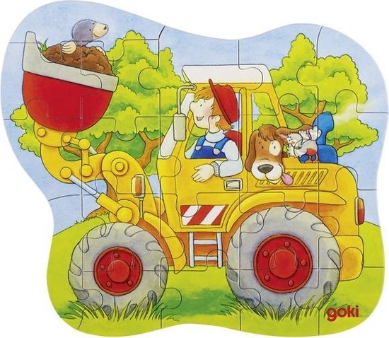 Afbeelding van het spel Goki Contour puzzel tractor