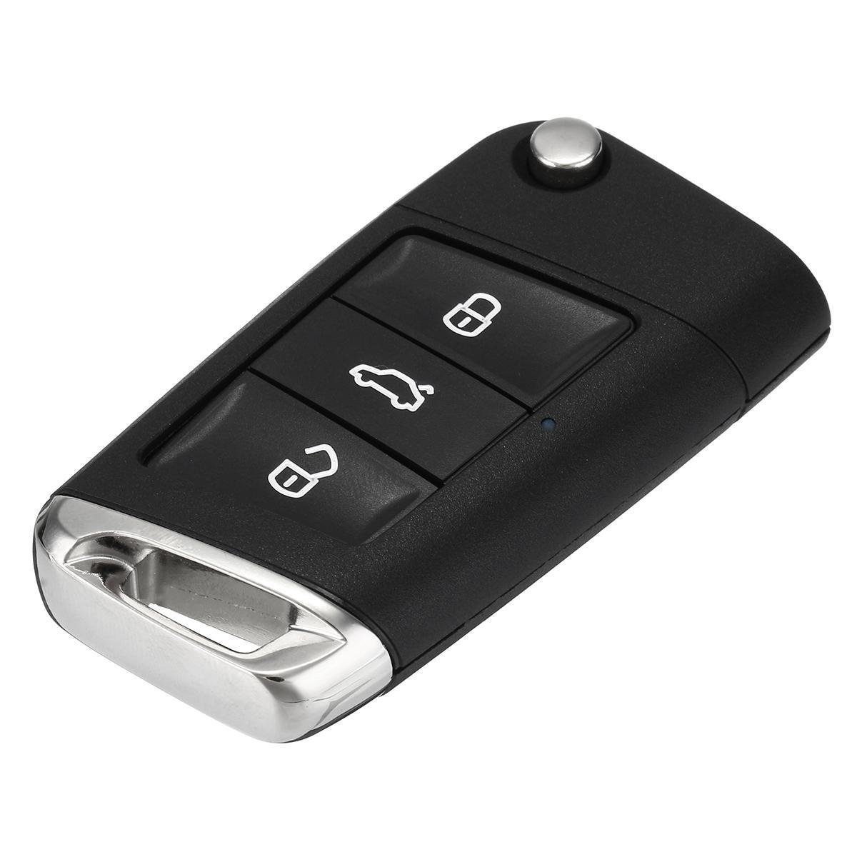 3 knoppen Flip Afstandsbediening Sleutelhanger Case Shell Batterij Voor VW Golf  MK7... | bol.com