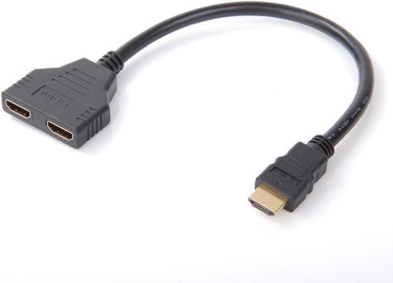 werkzaamheid Imperialisme Augment HDMI Kabel Splitter |HDMI Splitter | HDMI Verloop | Splitter 1 naar 2 | HDMI  Verdeler... | bol.com