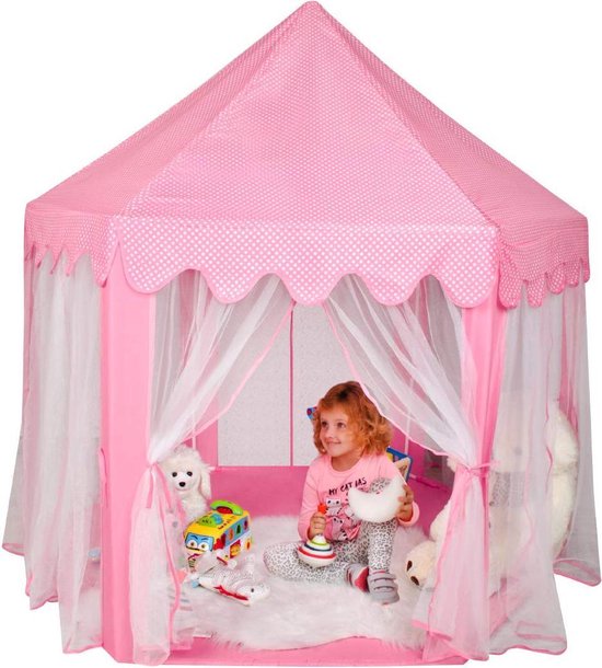 Tente de jeu enfant chateau de princesse rose