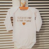 Romper Kerst  - Wit - Maat 62/68 Baby Tekst kleding babypakje cadeau kraamcadeau geboorte zwangerschap aankondiging mijn eerste kerstmis baby kleding kerst Kerstkleding kerstpakje aankondiging bekendmaking zwangerschap