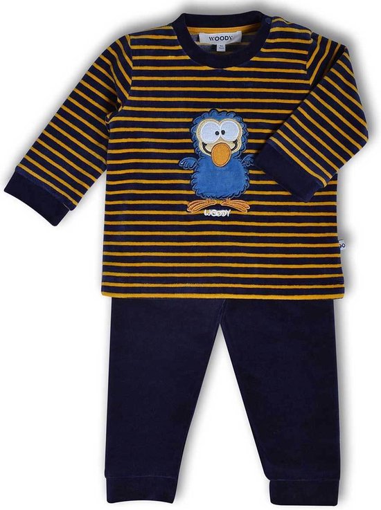 fusie Nauw Ramkoers Woody pyjama jongens - dodo - blauw - 192-3-PLC-V/934 - maat 74 | bol.com