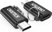 Choetech Micro-USB naar USB-C adapter Sleutelhanger - Zwart