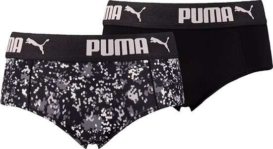 Puma - Dames - 2-Pack Modal Boxershorts - Zwart - L | bol.com