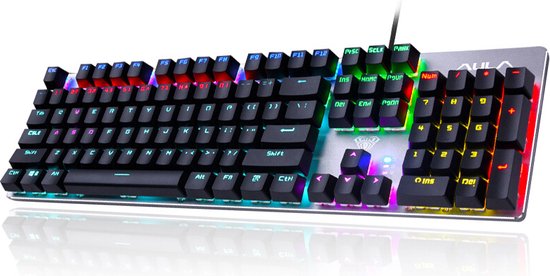 AULA S2016 - RGB mechanisch gaming toetsenbord - QWERTY - Blue Switch |  bol.com