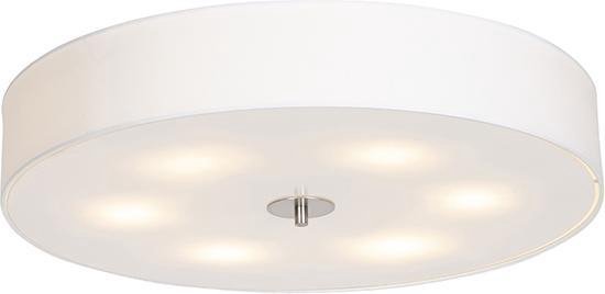 QAZQA drum - Plafondlamp met lampenkap - 6 lichts - Ø 700