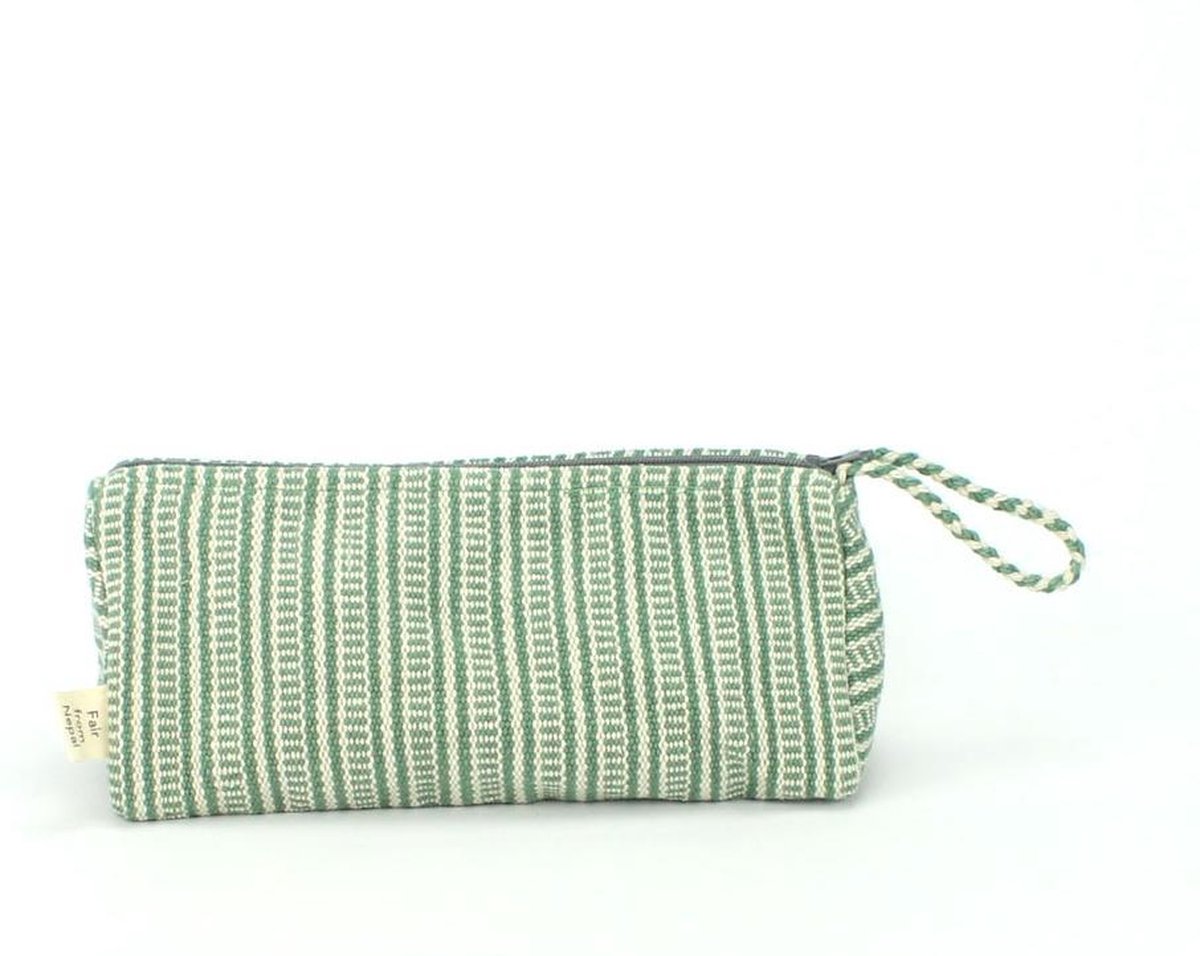 Green Woven Pencil Case