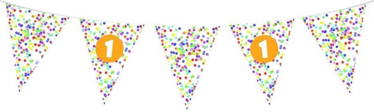 Haza Original Vlaggenlijn Confetti 1 Jaar 10 Meter