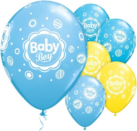 Ballonnen ‘Baby Boy’ - 6 stuks