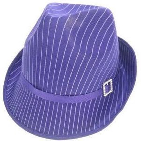 Kojak hoedje met streep glans paars | bol.com