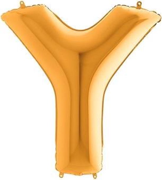 Folieballon letter Y goud (100cm)