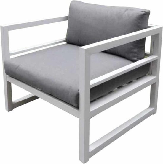 Fabri lounge tuinstoel aluminium wit | bol.com