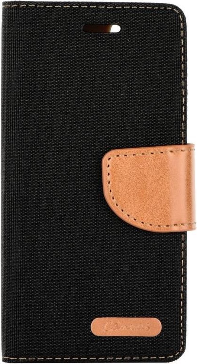 Canvas Book case - voor de Apple iPhone 7/8 Plus - zwart