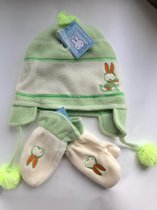 Baby handschoentjes en mutsje Nijntje fleece maat 48/50 (6-9 maanden) 2 setjes