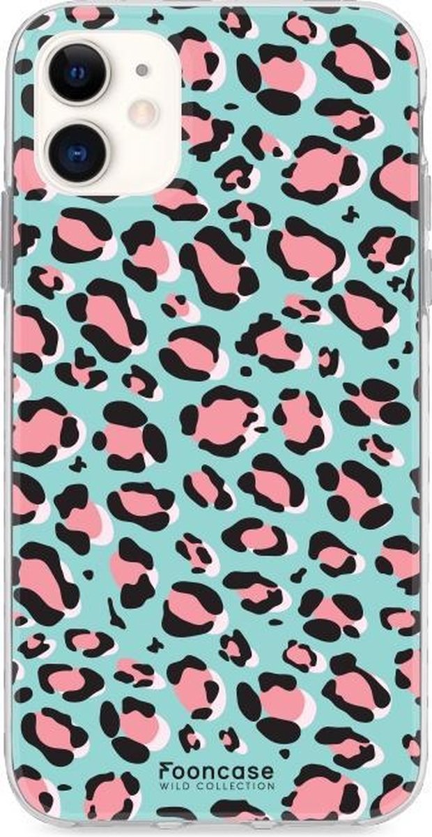 iPhone 11 hoesje TPU Soft Case - Back Cover - Luipaard / Leopard print / Blauw