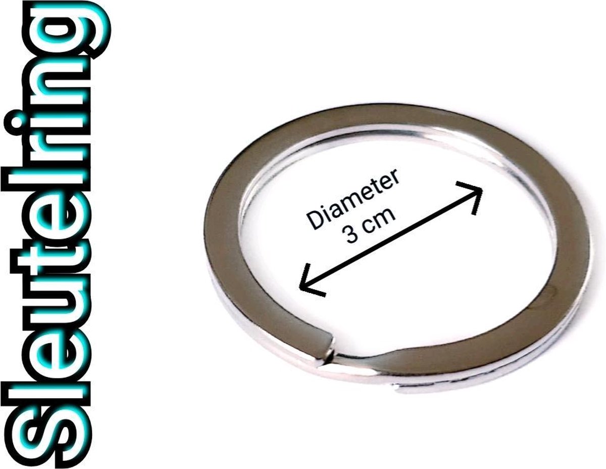 100 stuks - 25mm Sleutelring / Split Ring