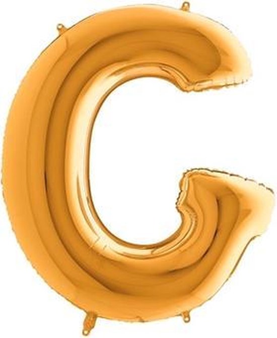 Folieballon letter G goud (100cm)