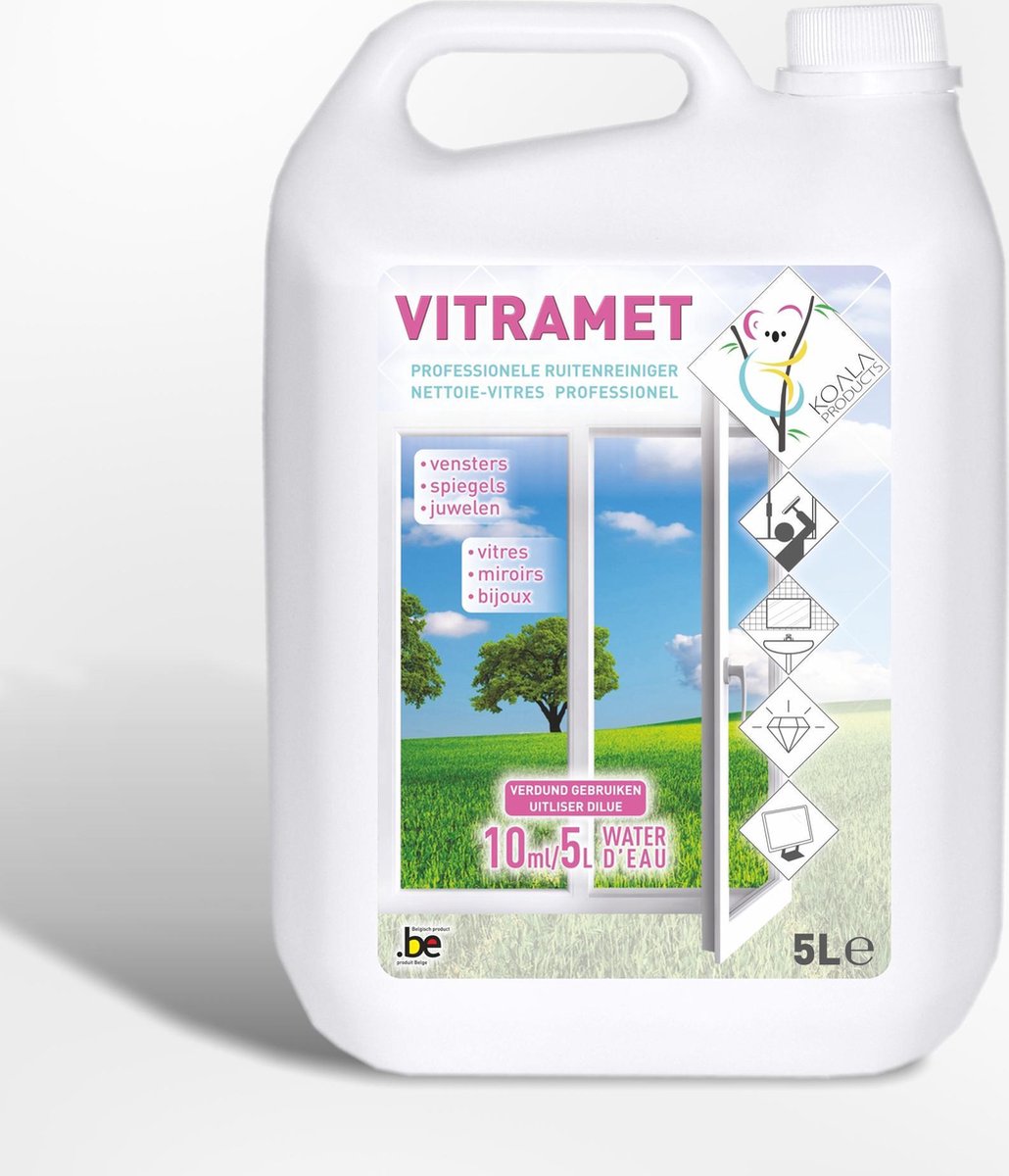 KOALA VITRAMET - Professionele Geconcentreerde Glasreiniger - 5.000 ml