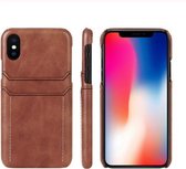 Card Case voor Apple iPhone 11 | PU Leren Back Cover | Luxe Telefoonhoesje | Pasjeshouder | Bruin