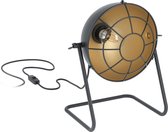 EGLO Treburley Tafellamp - 1 lichts - E27 - Zwart - Goud